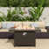 Aluminum & Iron Rectangular Propane Fire Pit Table With 55,000 Btu Output