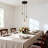 3 - Light Cluster Glass Chandelier Dimmable