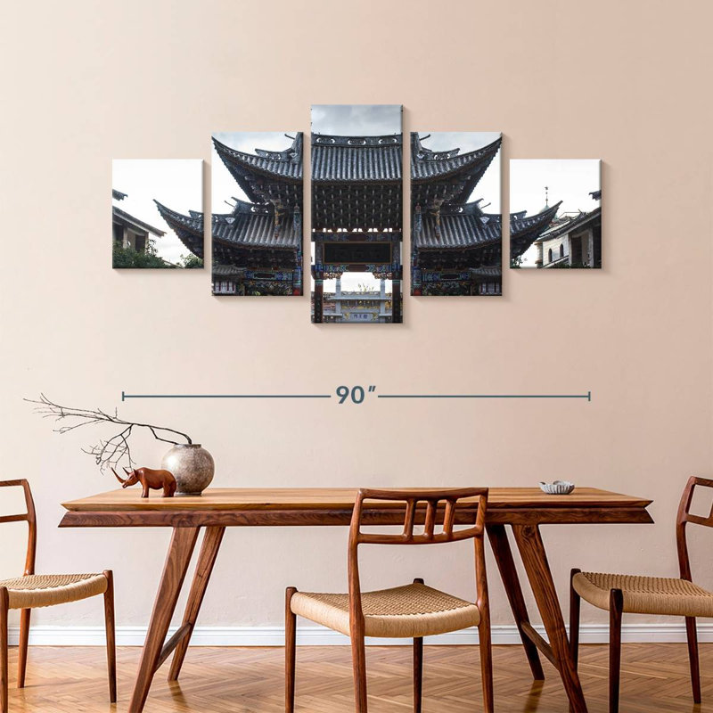Chinese Park Pavilion, 42" H x 92" W