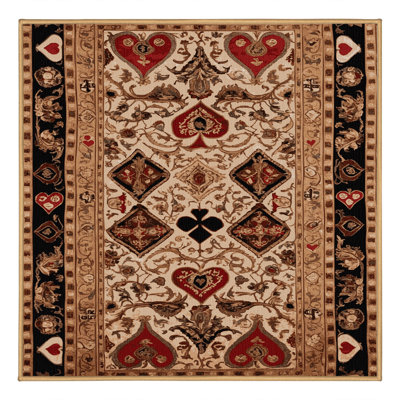 Tapis brun français lavable à la machine
