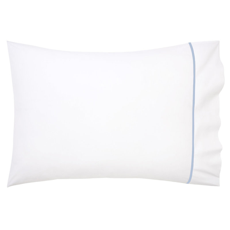 Athena Percale Pillow Case, Celeste, King Pillowcase