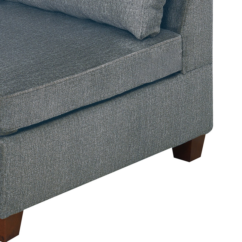 MODULAR SET - Chenille Fabric Sectional Sofa