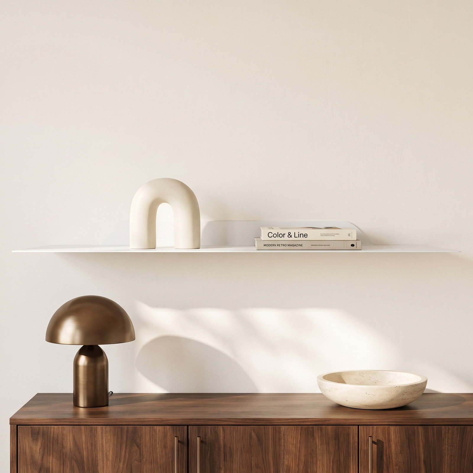 Maja Floating Shelf, 1.75" H x 36" W x 6" D, White