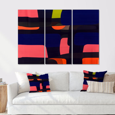 «Midnight Melody Retro 70S», impression d'art mural abstrait
