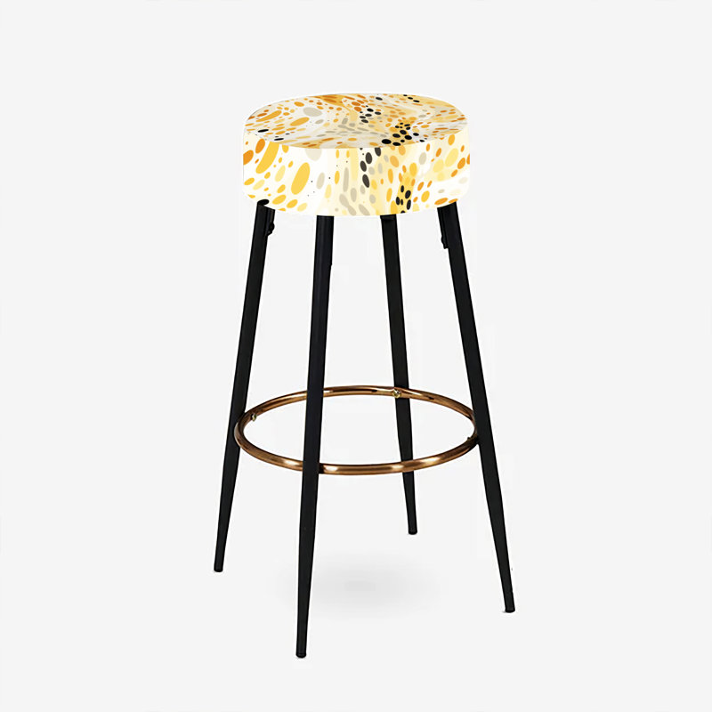 Desert Mirage - Sahara jaune - ensemble de 2 tabourets de bar abstraits