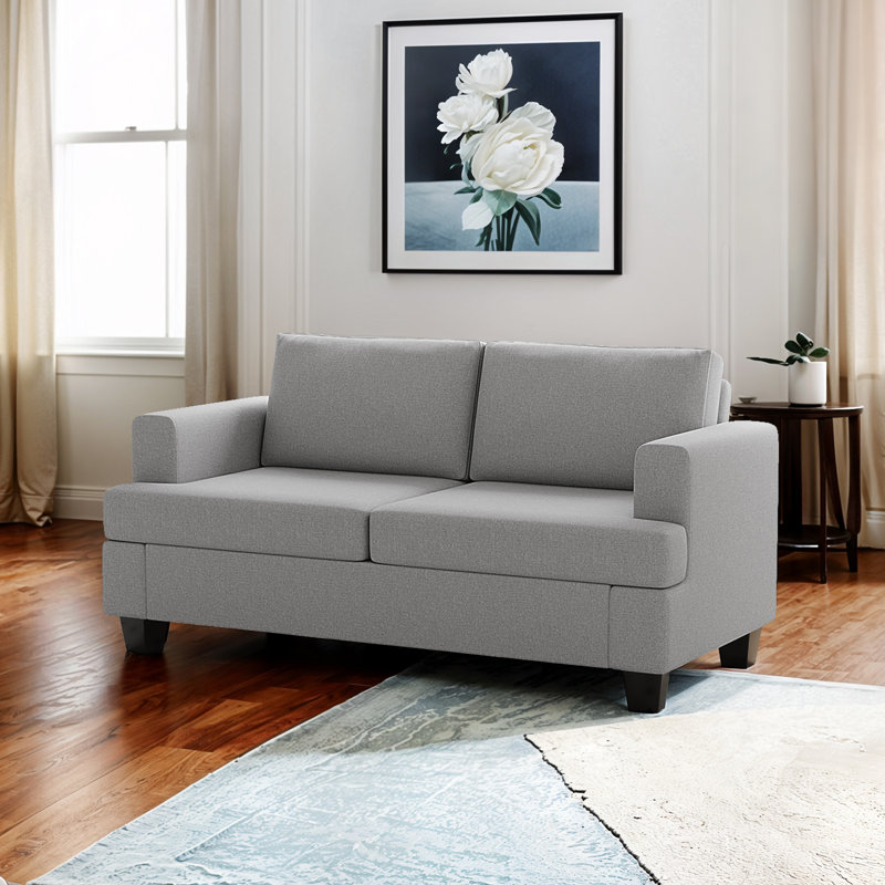 Canapé Morden, Gris clair, H 29,13 po x l 61,61 po x P 32,28 po