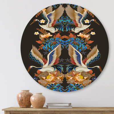 Chinoiserie avec oiseaux et pivoines