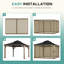 Moustiquaire pour pavillon de jardin Aoodor-95272004-95272003