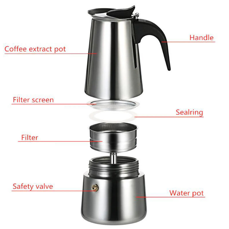 Cafetière à espresso en acier inoxydable - Moka italien