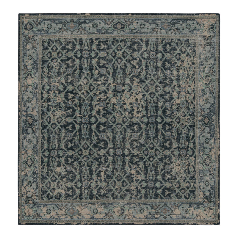 Distressed Homage Hand Knotted Wool Animal Print Area Rug, Rectangle 8' x 10'