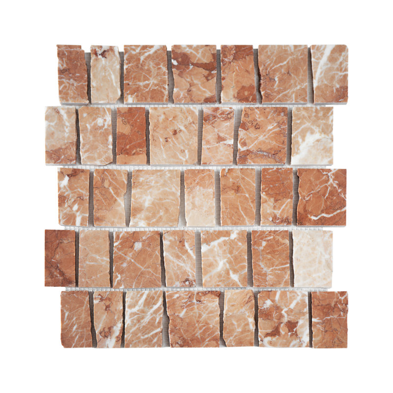 Carrelage mosaïque en marbre Rojo, Rouge