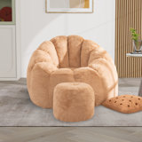 Bean Bag Chair,Upholstered Lazy Sofa With Ottoman
