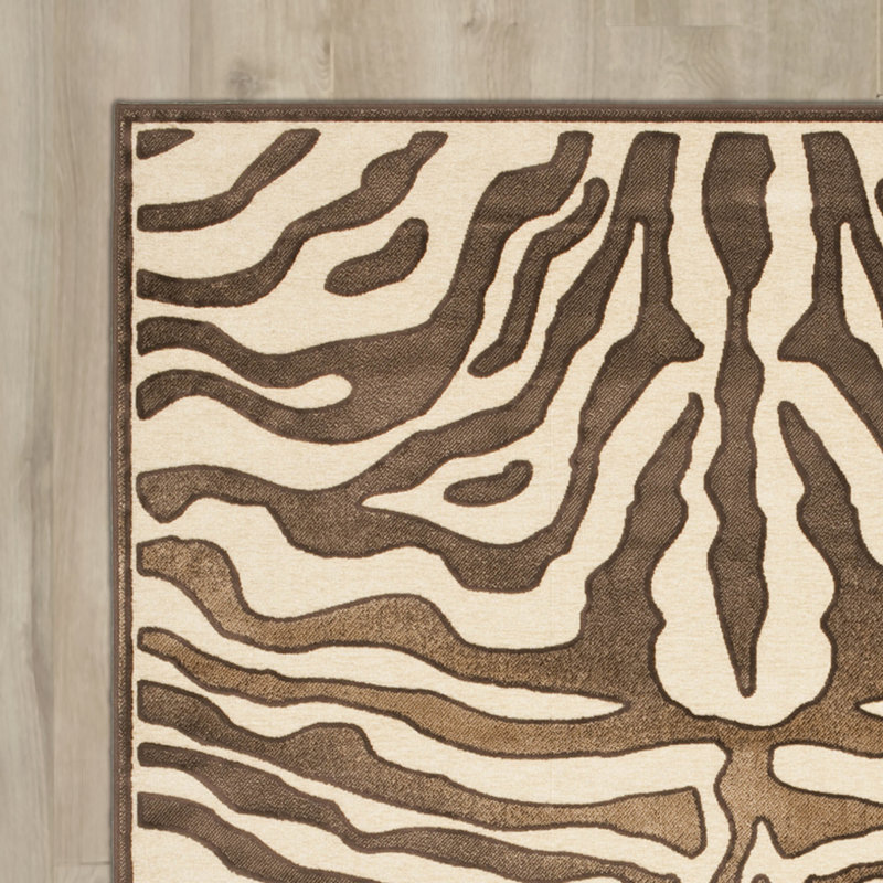 Tapis à imprimé animal Braswell Performance, Rectangle 5 pi 3 po x 7 pi 6 po