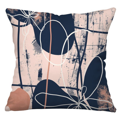 Abstract Lines Cool   Reversible Throw Pillow