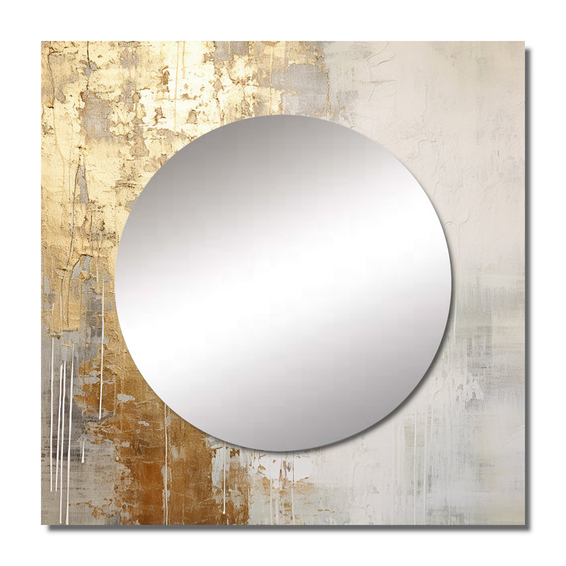 Kengo - Northern Lights Square Mirror Wall Decor For Bedroom, 36" x 36"