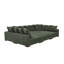 Large Seating 5 - Seat Corduroy Modular Sleeper Sectional, Dark , 16 Toss Pillows, Design For Custom Space In , Middle Firm Cushions, Assembly With No Extra Parts Required Sectional Customizable