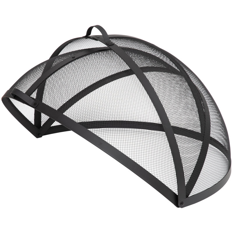 Round Steel Spark Screen, 20.3" H x 36.2" W x 36.2" D