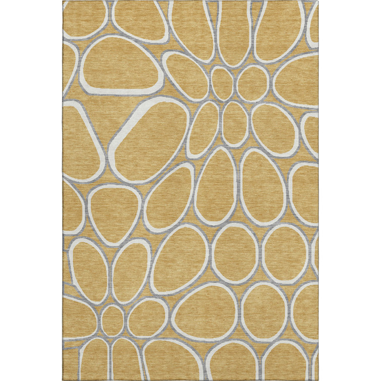 Premium Machine Washable Corry AMF1041 Circles Rug