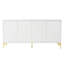 Wood Sideboard With Carved Door Panels-2073681070