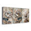 Ensemble de 3 toiles abstraites à motif floral neutre-265611073