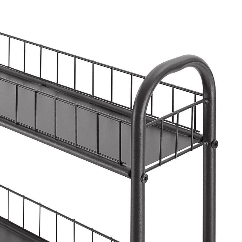 Namiko Bathroom Laundry Narrow Piaces Utility cart,Slim Slide Out Storage Tower Rack with Wheels,Kitchen Cart Rack