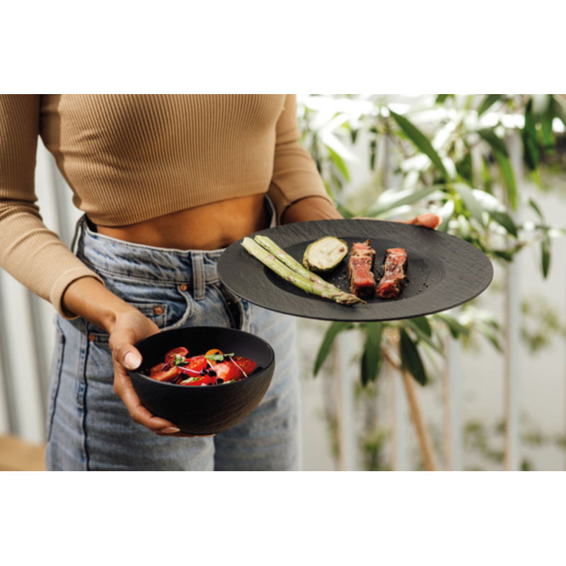 Villeroy & Boch Manufacture Rock 14.5 oz Rice Bowl, Black