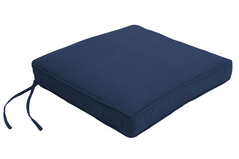 Coussin de chaise en sunbrella, H 2,5 po x l 19 po x P 18 po, Toile bleu marine Sunbrella®