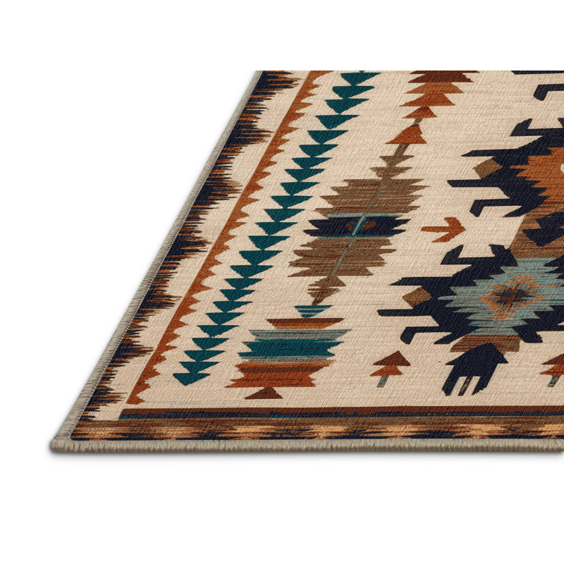  Tapis de style sud-ouest lavable Armadillo, Rectangle 8 pi x 12 pi