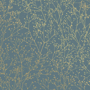 Clarissa Hulse Gypsophila Metallic Floral Wallpaper