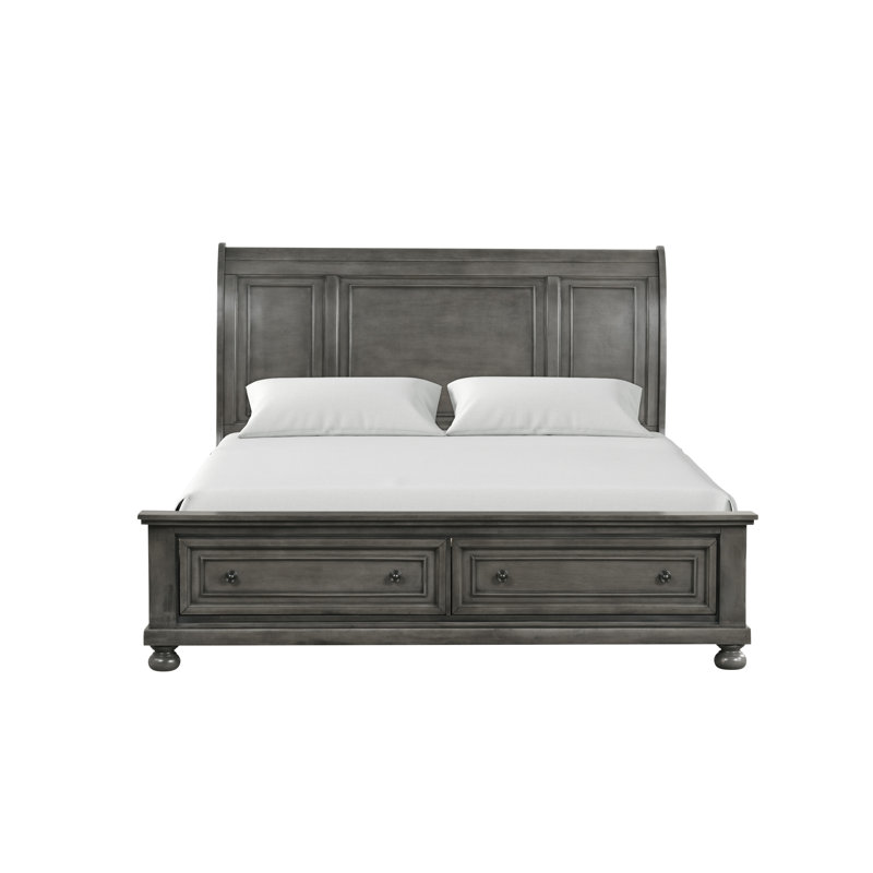 Meade Full Storage Bed, Gray, Full, Gray