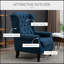 Fauteuil d'appoint capitonné à dossier haut