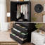 Armoire-penderie en bois 70 "avec tringle suspendue et 3 tiroirs 70" - Grande armoire de rangement pour chambre à coucher, style Art déco-2075115730