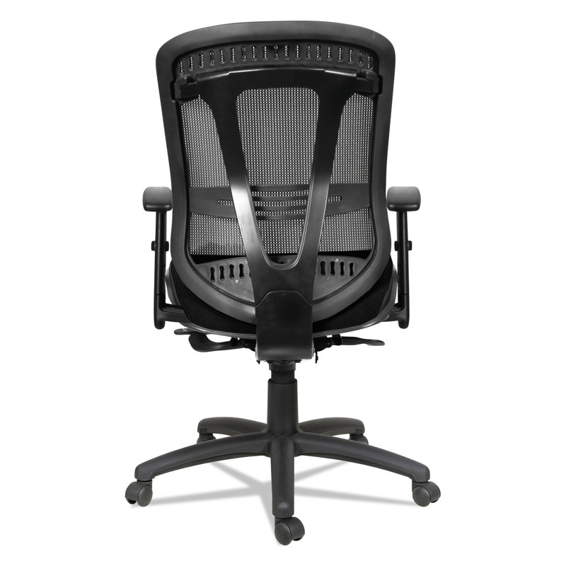 Black Mesh Mid-Back Executive Chair with Adjustable Arms