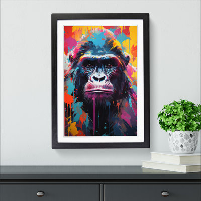 Gorilla Colour Field No.2 - Framed Print