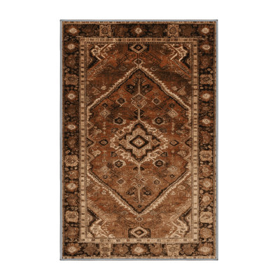 Tapis brun turc lavable à la machine
