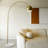 Olivia 75 in. Modern Industrial Arched Standing Floor Lamp with Gold Metal Bowl Shade and Weighted Marble Base - LED Bulb Included-89267742-89267741