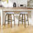 Swivel Upholstered Seat Solid Wood Counter Stool With Metal Footrest,Backless Counter Height Bar Stool (Set Of 2)-55361770