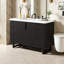 Meuble-lavabo de 47,2 po avec 2 portes, 6 tiroirs, plateau en résine Smc et beaucoup de rangement