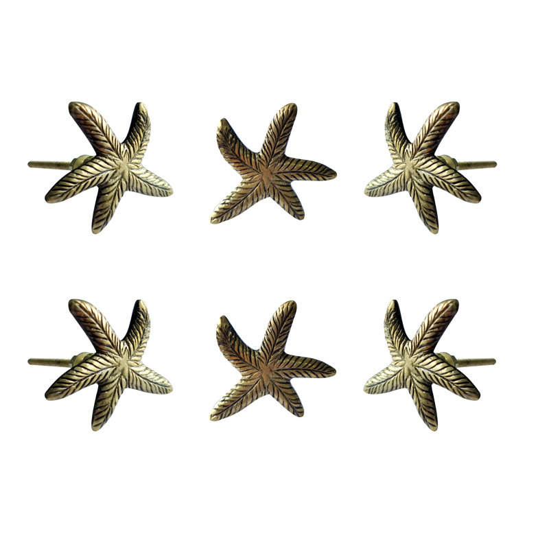 Paquet de boutons de fantaisie 1,57 "Starfish, Or