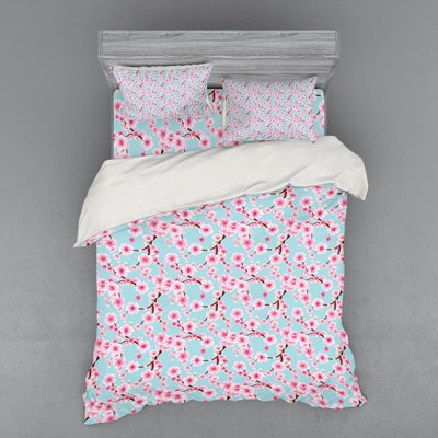 Cherry Blossom Eclectic Floral Duvet Cover