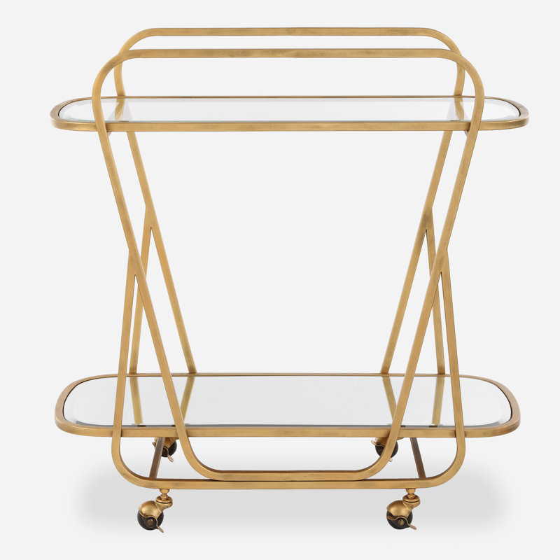 Furqan Brass Serving Cart