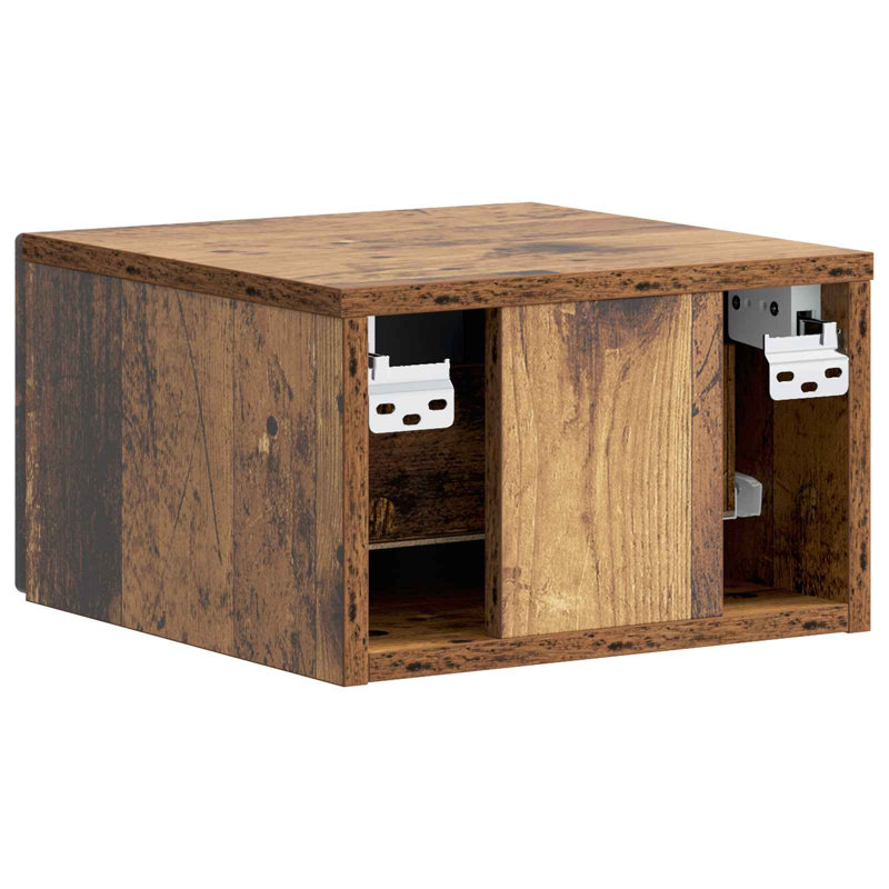 34.5cm W Manufactured Wood Bedside Table, Old Wood