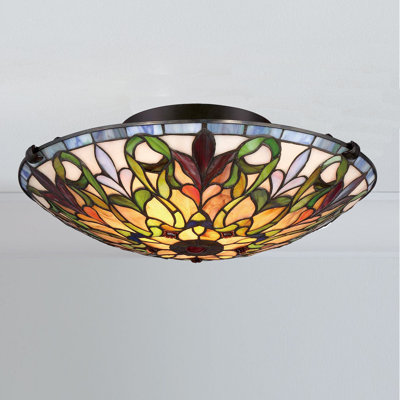 Tiffany Olivia Flush Mount Ceiling Lamp