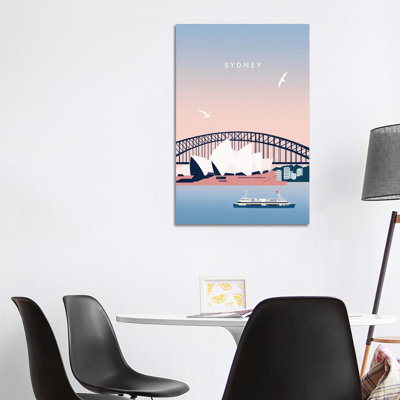 Sydney 1 Piece Wrapped Canvas Painting