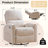 32" W Modern Upholstered Swivel Rocker Glider Nursery Recliner with Adjustable Headrest, Lumbar Support -342579047