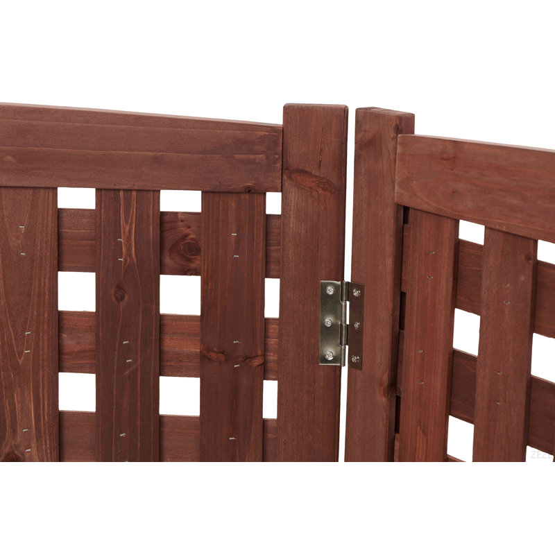 3 panneaux de clôture pour climatiseur extérieur, clôture d'intimité en bois pour l'extérieur, Brun