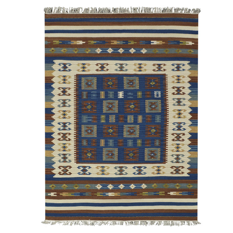 Southwestern Wool Hand Woven Area Rug, Rectangle 170 x 230cm
