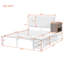 Lit plateforme Azariah avec tablettes de rangement à 2 niveaux et armoire de rangement en bois-125986677