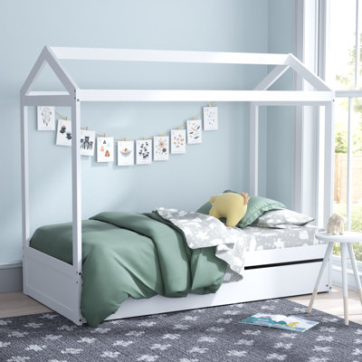 Sonette Twin Wooden Platform Bed with Twin Size Trundle by Viv + Rae⢠by Mack & Milo
