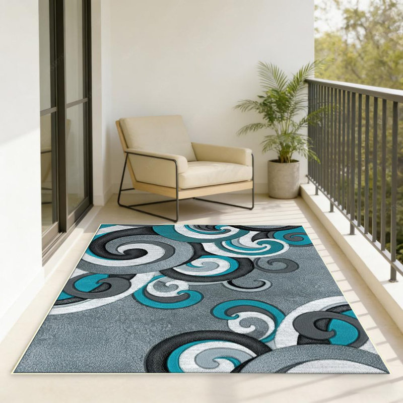 Swirl Pattern Area Rug, Soft And Lightweight, Suitable For All Seasons, Easy To Maintain And Easy To Clean, Machine Washable Carpet Floor Mat, Suitable For Living Room, Bedroom, Dining Room, Balcony, Hallway, Room Decor, Home Decor, Outdoor Decor